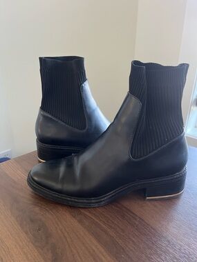 Zara Black Sock Ankle Boot